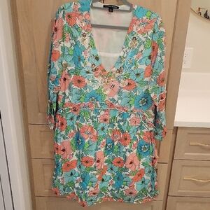 Boston Proper Pastel V-Neck Dress